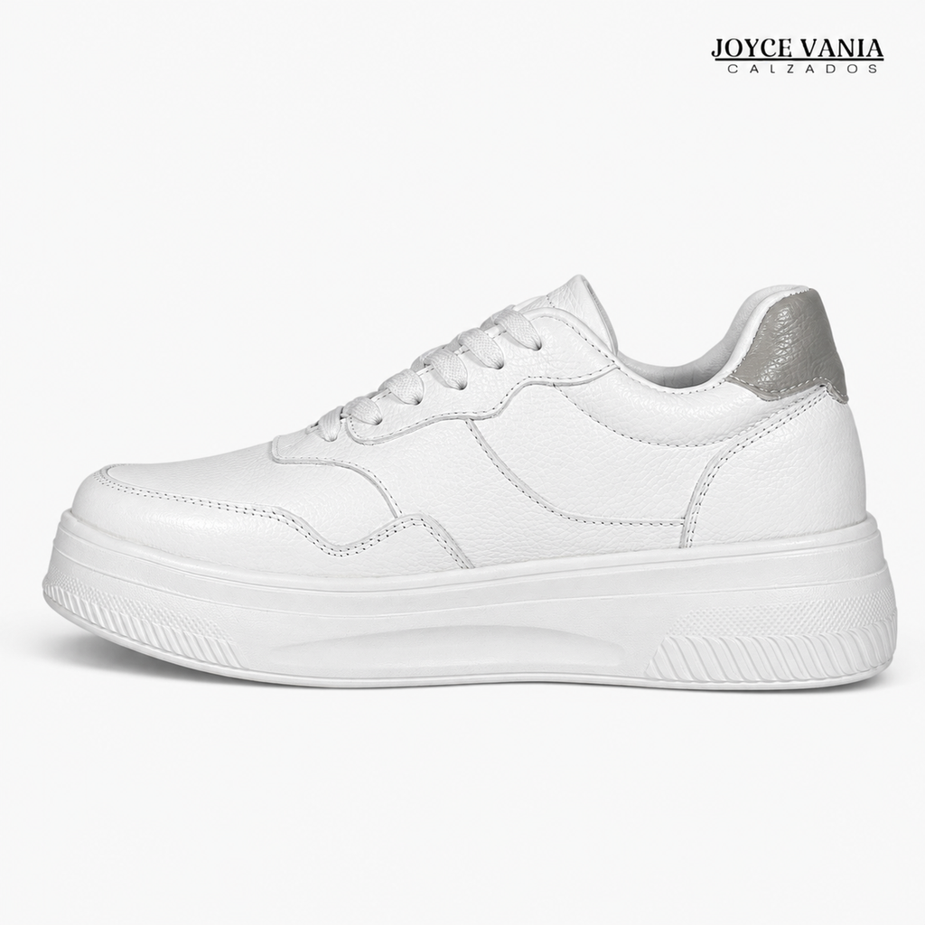Zapatillas Urbanas de Cuero Mujer Nova blanco