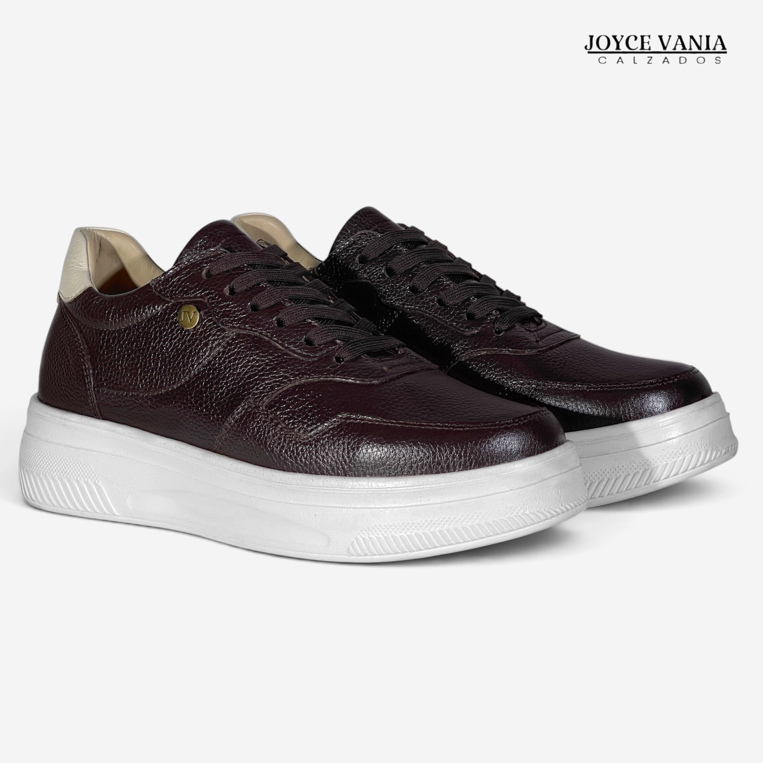 Zapatillas Urbanas de Cuero Mujer Nova marrón