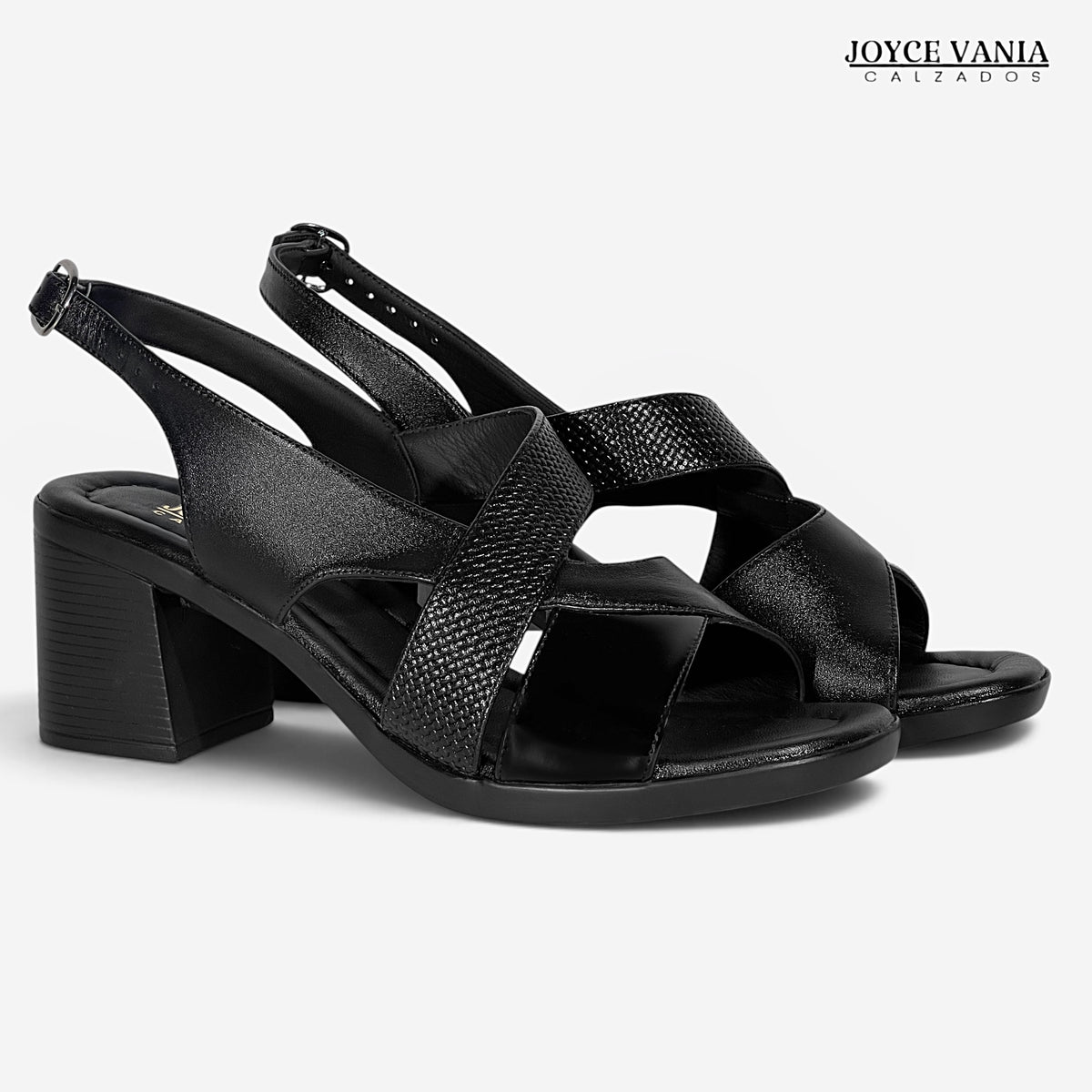 Sandalias de Cuero Mujer Plácida negro