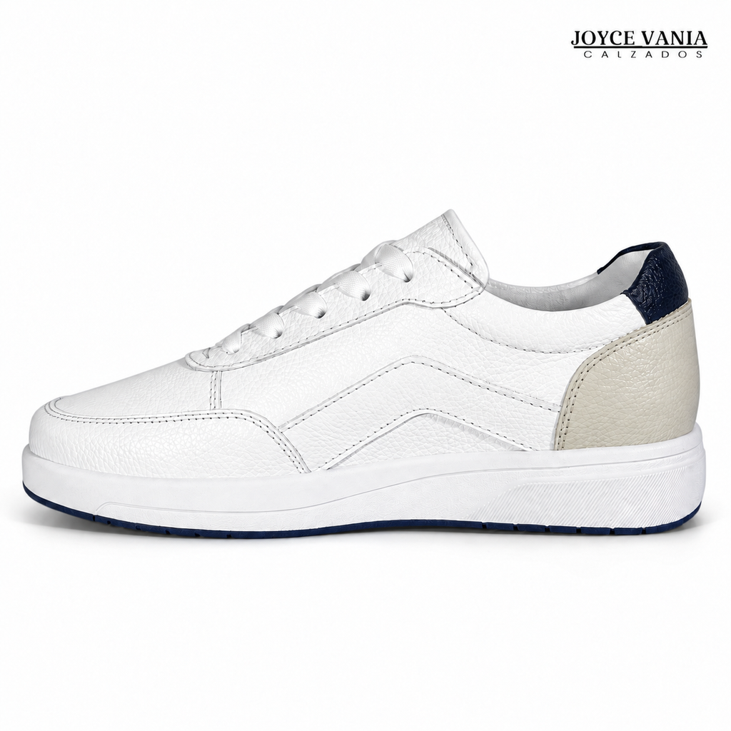 Zapatillas Urbanas de Cuero Mujer Brissa blanco