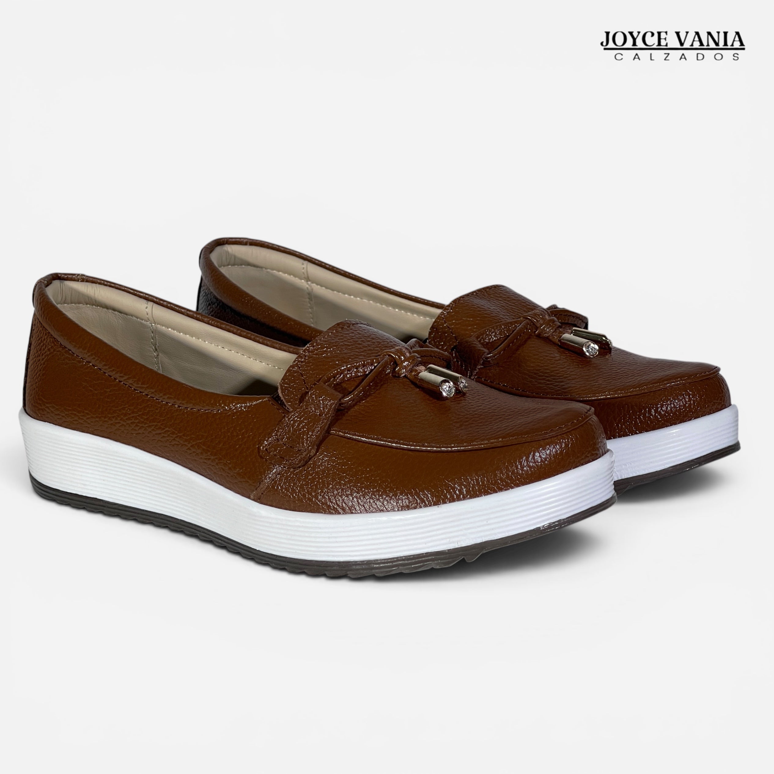 Mocasines de Cuero Mujer Priscila marrón