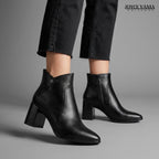 Botines Mujer de Cuero Irene negro
