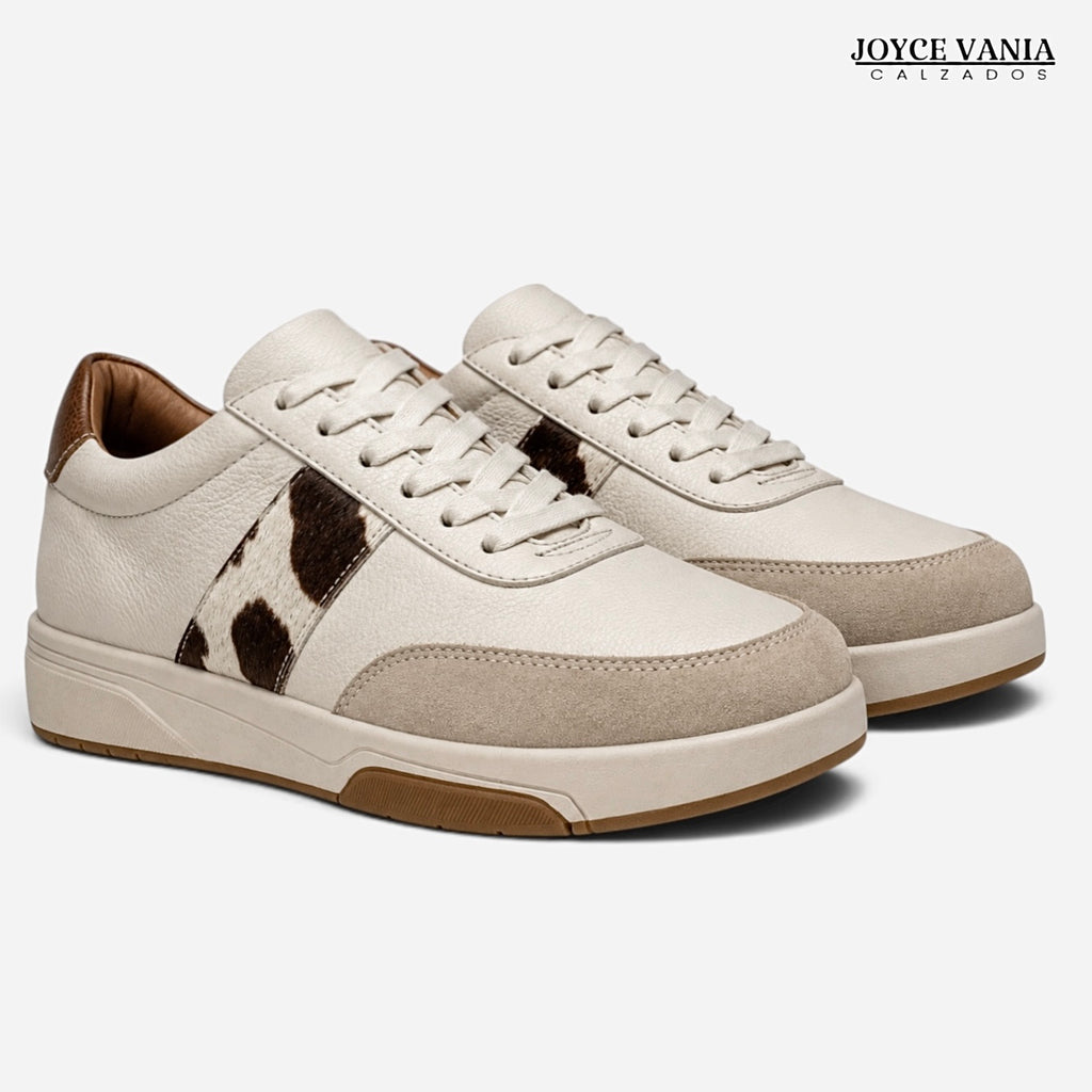 Zapatillas Urbanas de Cuero Mujer Briseida beige