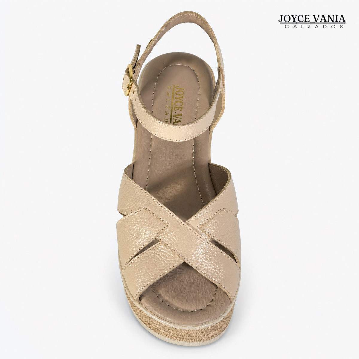 Sandalias de Cuero Mujer Elia beige