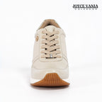 Zapatillas Urbanas Mujer de Cuero Conny Beige