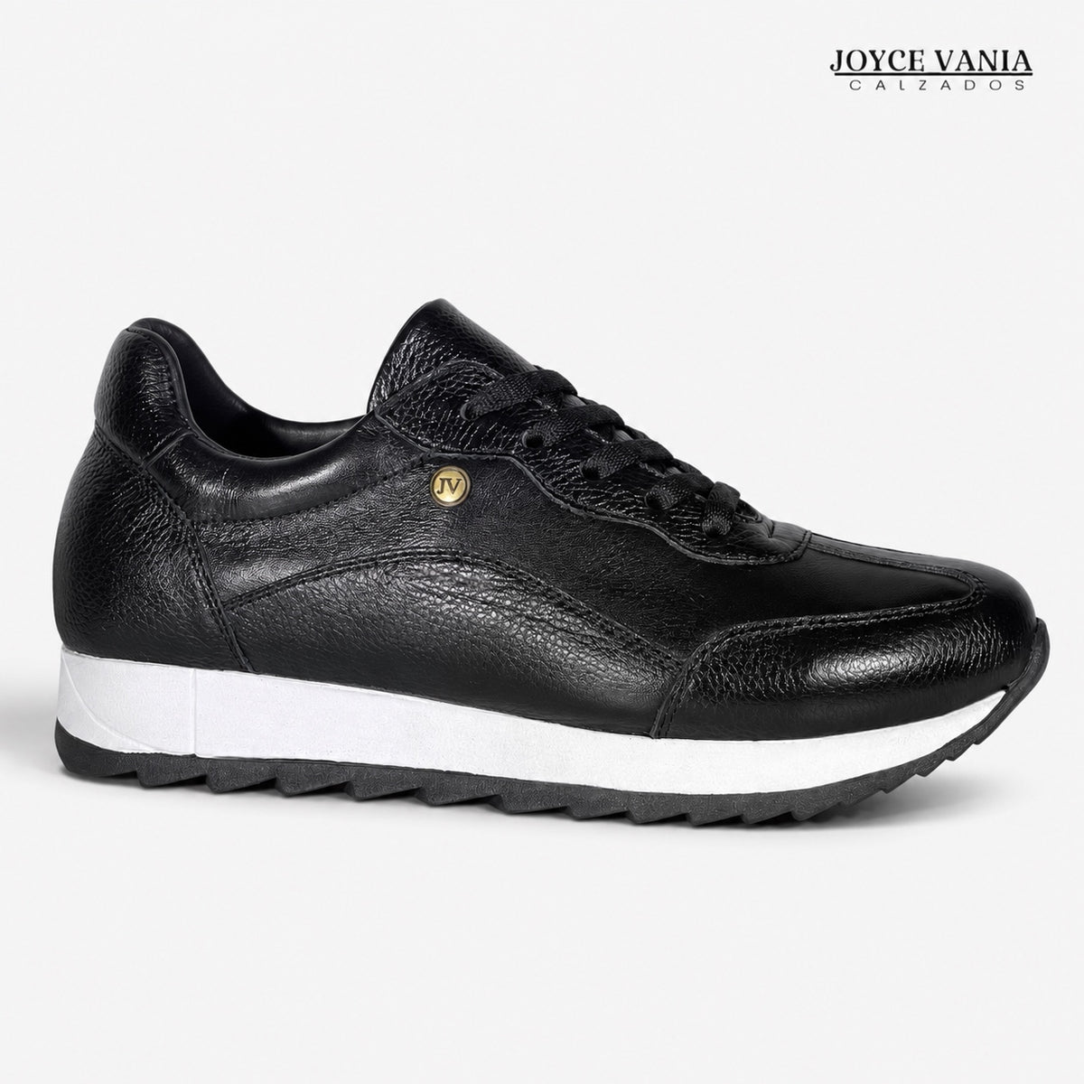 Zapatillas Urbanas de Cuero Mujer Cadencia negro