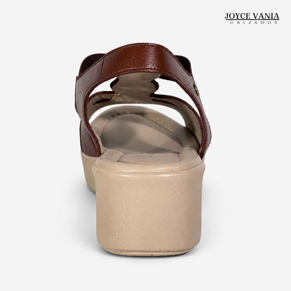 Sandalias de Cuero Mujer Solana marrón
