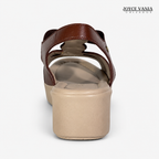Sandalias de Cuero Mujer Solana marrón