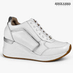 Zapatillas Urbanas Mujer de Cuero Lyra Blanco