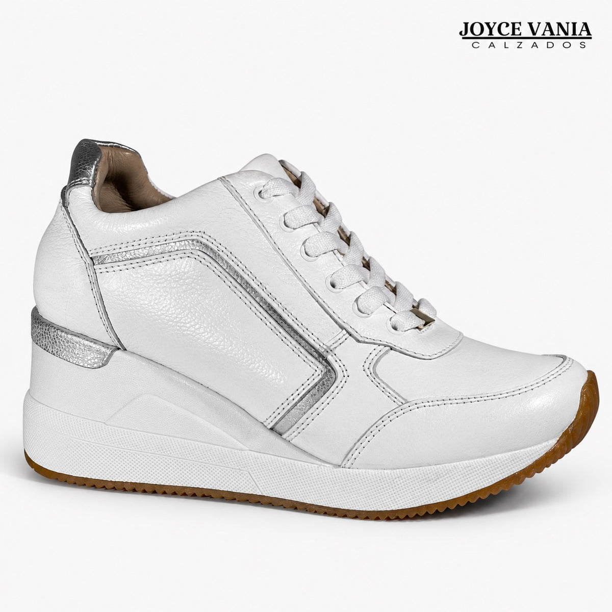 Zapatillas Urbanas Mujer de Cuero Lyra Blanco