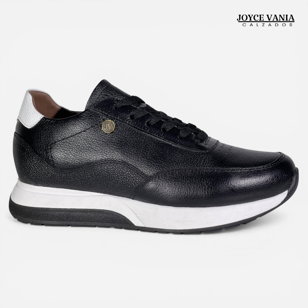 Zapatillas Urbanas de Cuero Mujer Aura negro