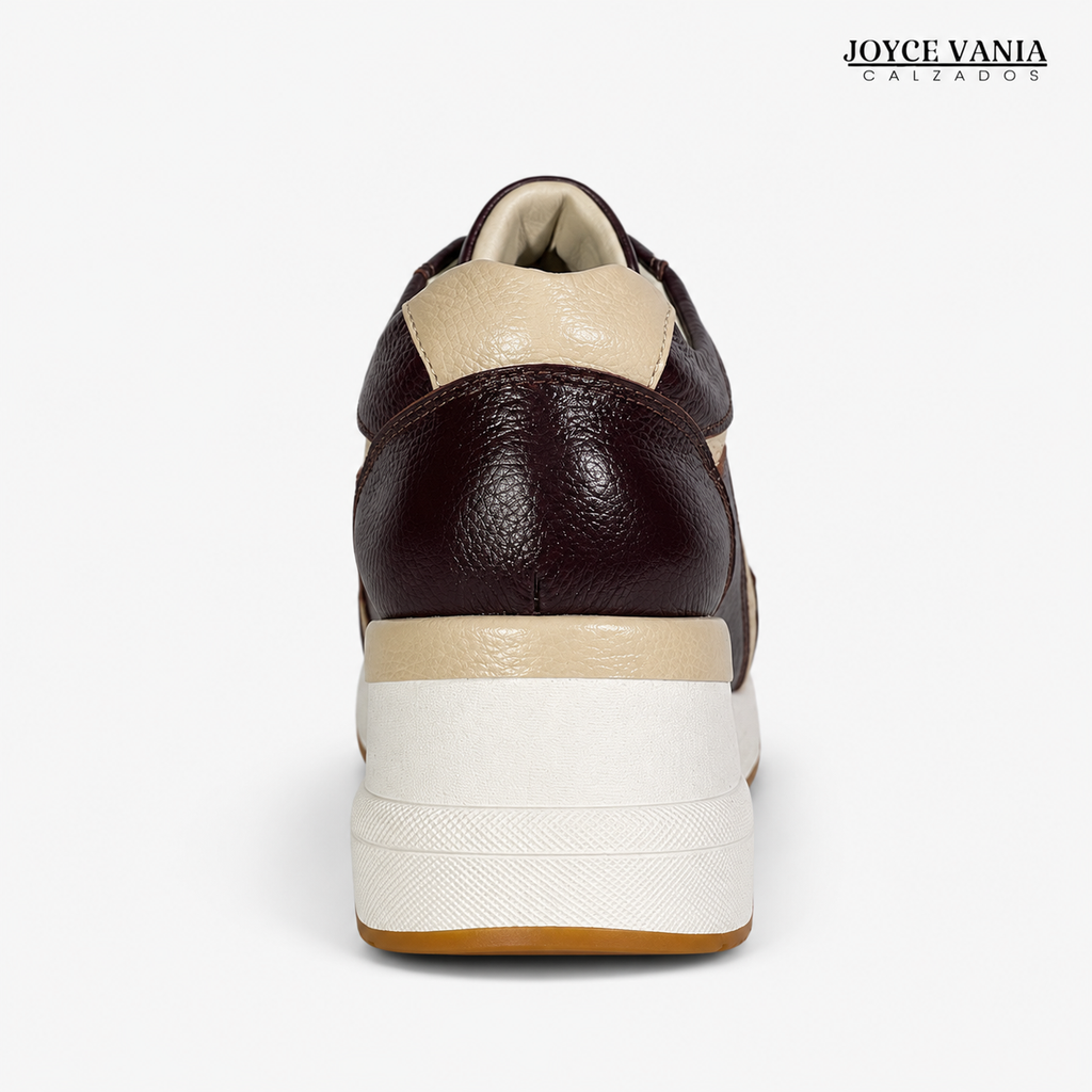 Zapatillas Urbanas de Cuero Mujer Siena marrón
