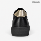 Zapatillas Urbanas de Cuero Mujer Regina negro liso