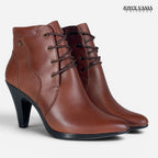 Botines de Cuero Mujer Camila Tostado