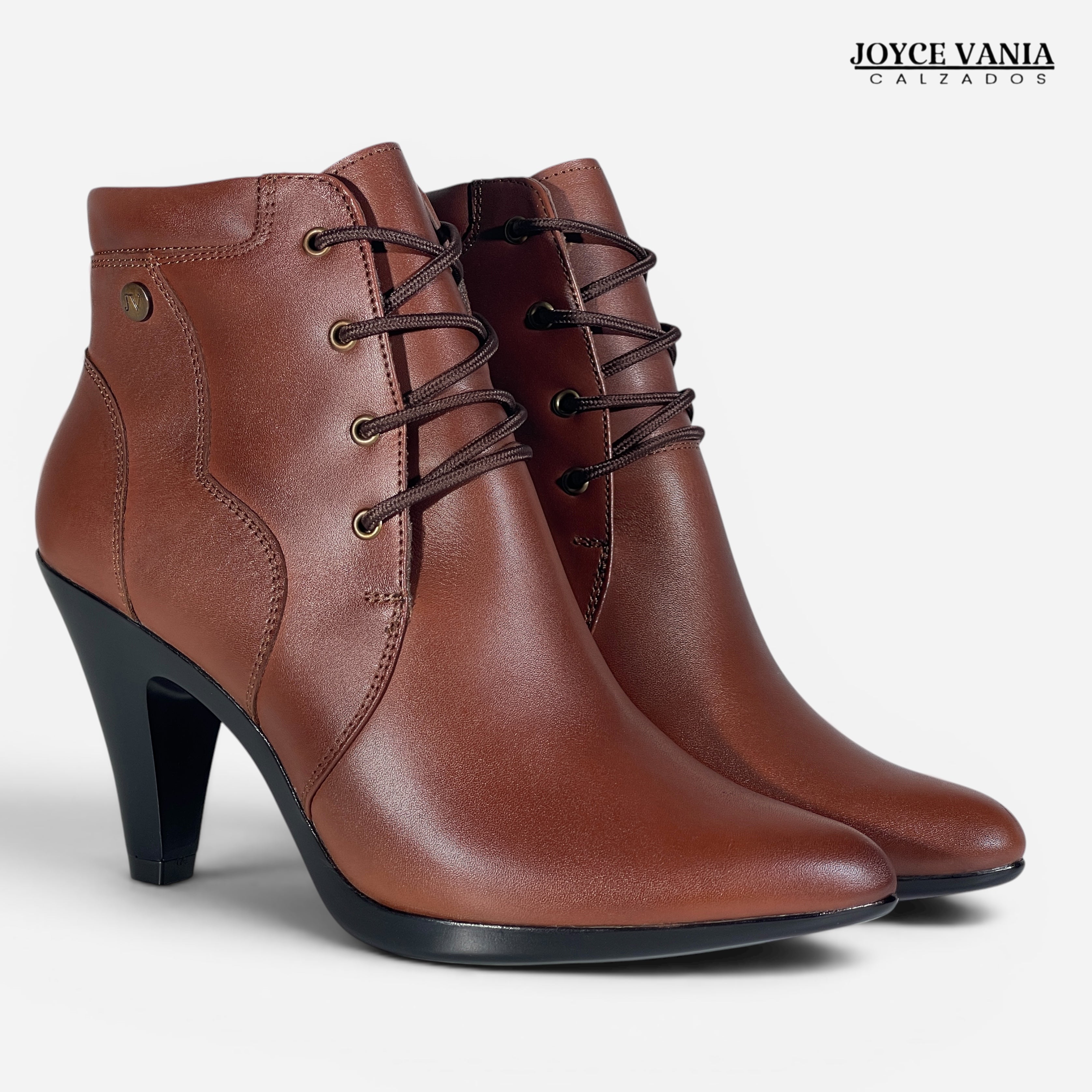 Botines de Cuero Mujer Camila Tostado