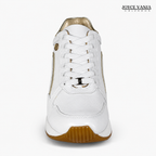 Zapatillas Urbanas de Cuero Mujer Alba blanco
