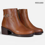Botines Mujer de Cuero Tamara caramelo