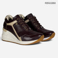 Zapatillas Urbanas de Cuero Mujer Siena marrón