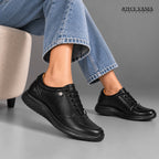 Zapatillas Urbanas de Cuero Mujer Mayra negro