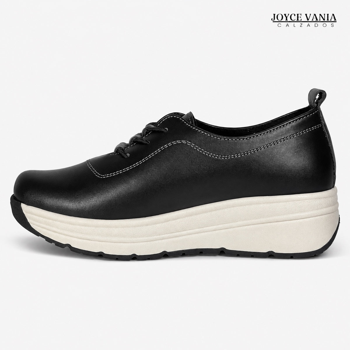 Zapatillas Urbanas de Cuero Mujer Kelly negro