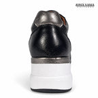 Zapatillas Urbanas Mujer de Cuero Lyra Negro