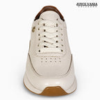 Zapatillas Urbanas de Cuero Mujer Aura beige