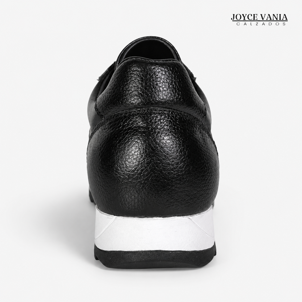 Zapatillas Urbanas de Cuero Mujer Cadencia negro