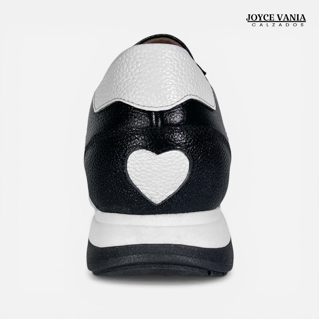 Zapatillas Urbanas de Cuero Mujer Aura negro