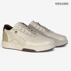 Zapatillas Urbanas de Cuero Mujer Carmina beige