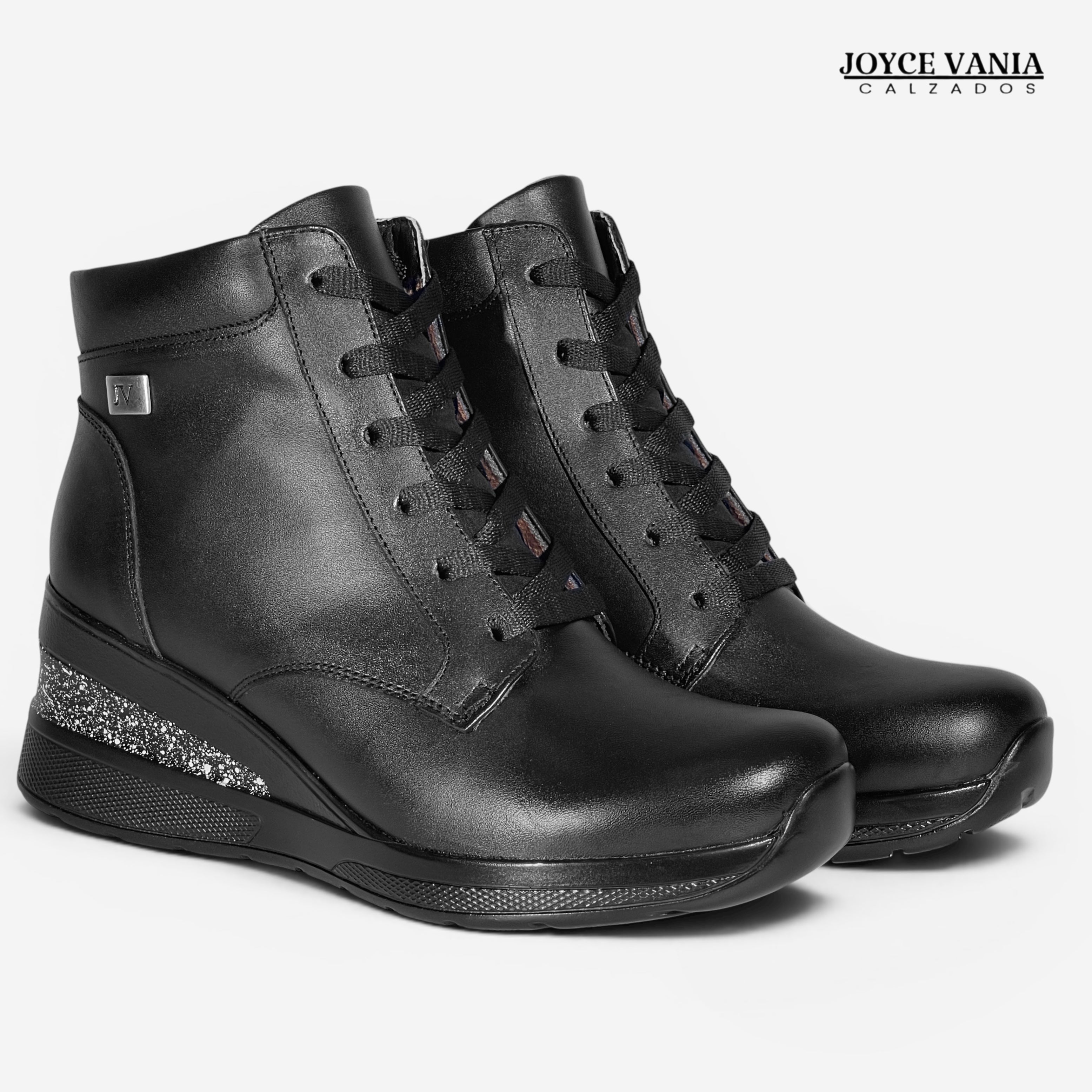 Botines de Cuero Mujer Kathy Negro