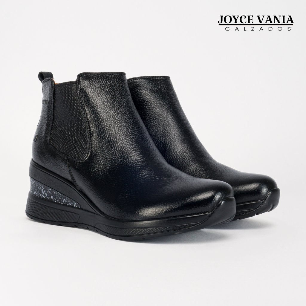 Botines Mujer de Cuero Ariana Negro