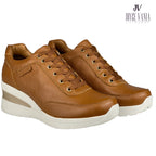 Zapatillas Urbanas Mujer de Cuero Adelia Miel