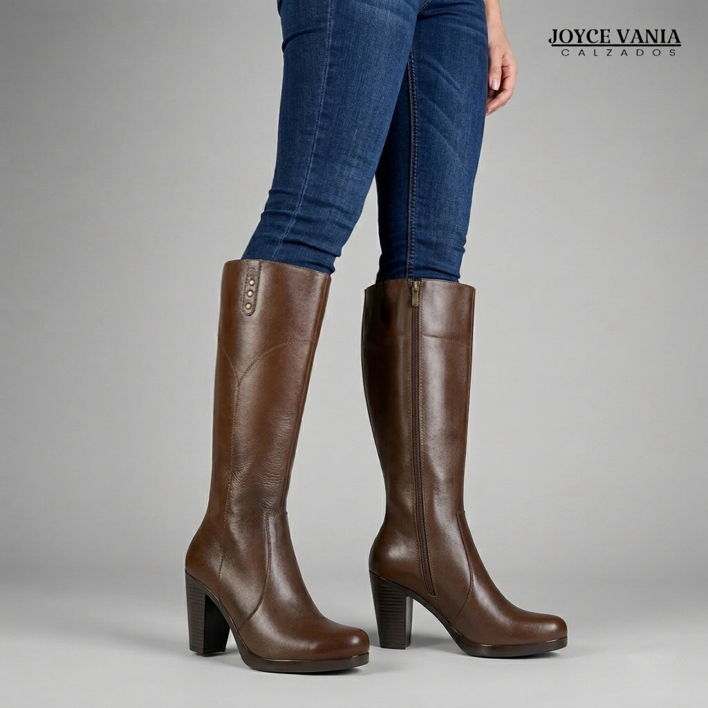 Botas Mujer de Cuero Adriana Marron