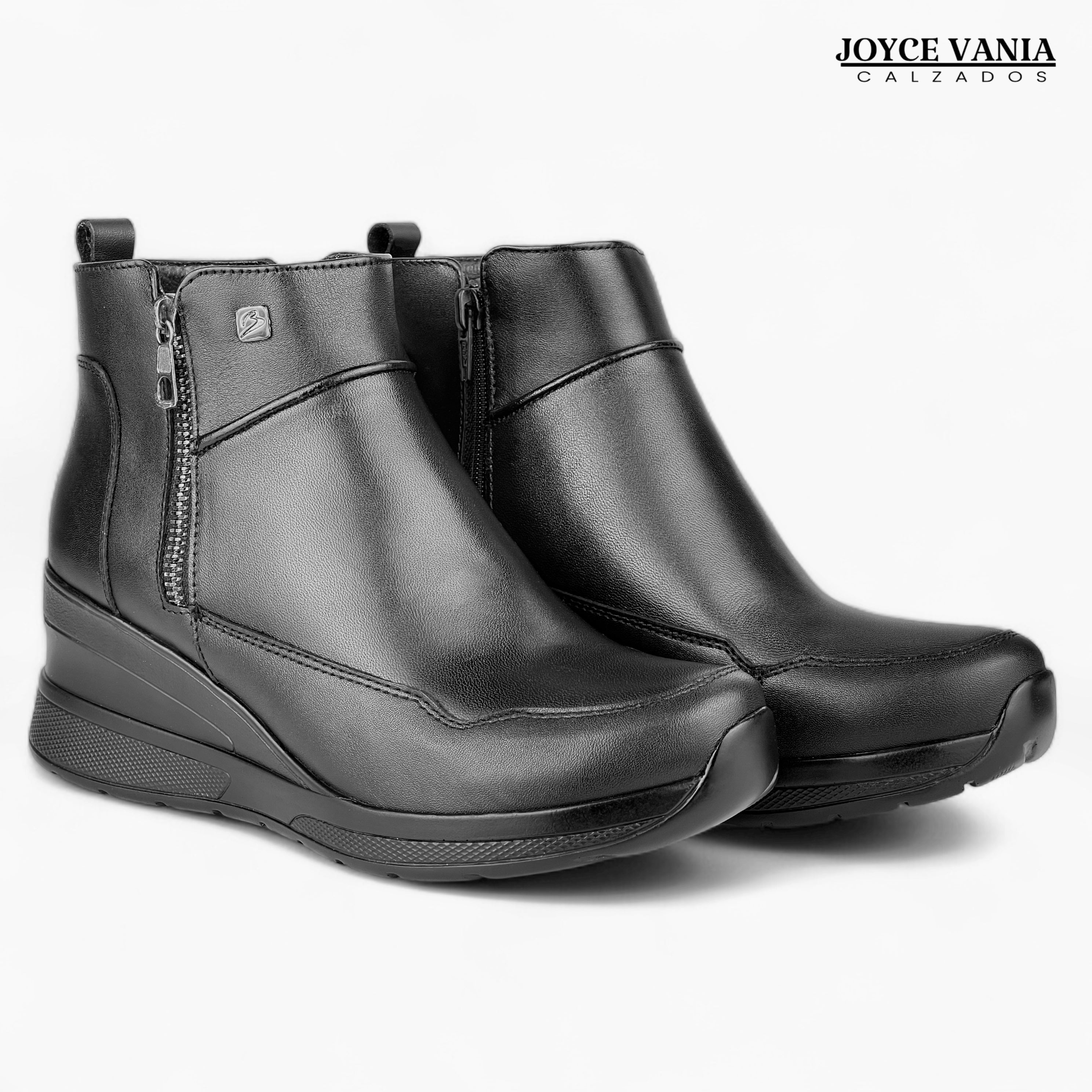 Botines Mujer de Cuero Alessia Negro