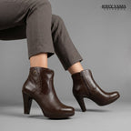 Botines Mujer de Cuero Antonia Marron