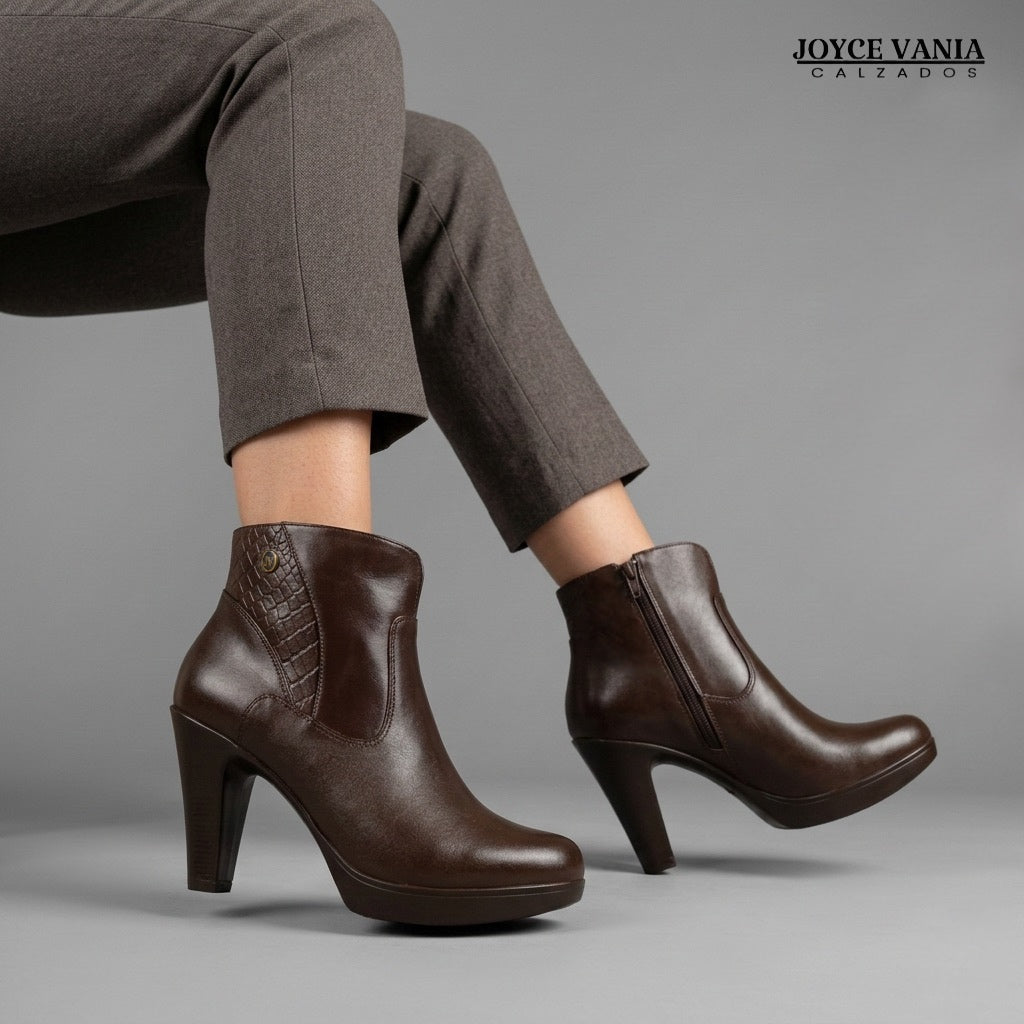 Botines Mujer de Cuero Antonia Marron
