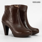 Botines Mujer de Cuero Antonia Marron