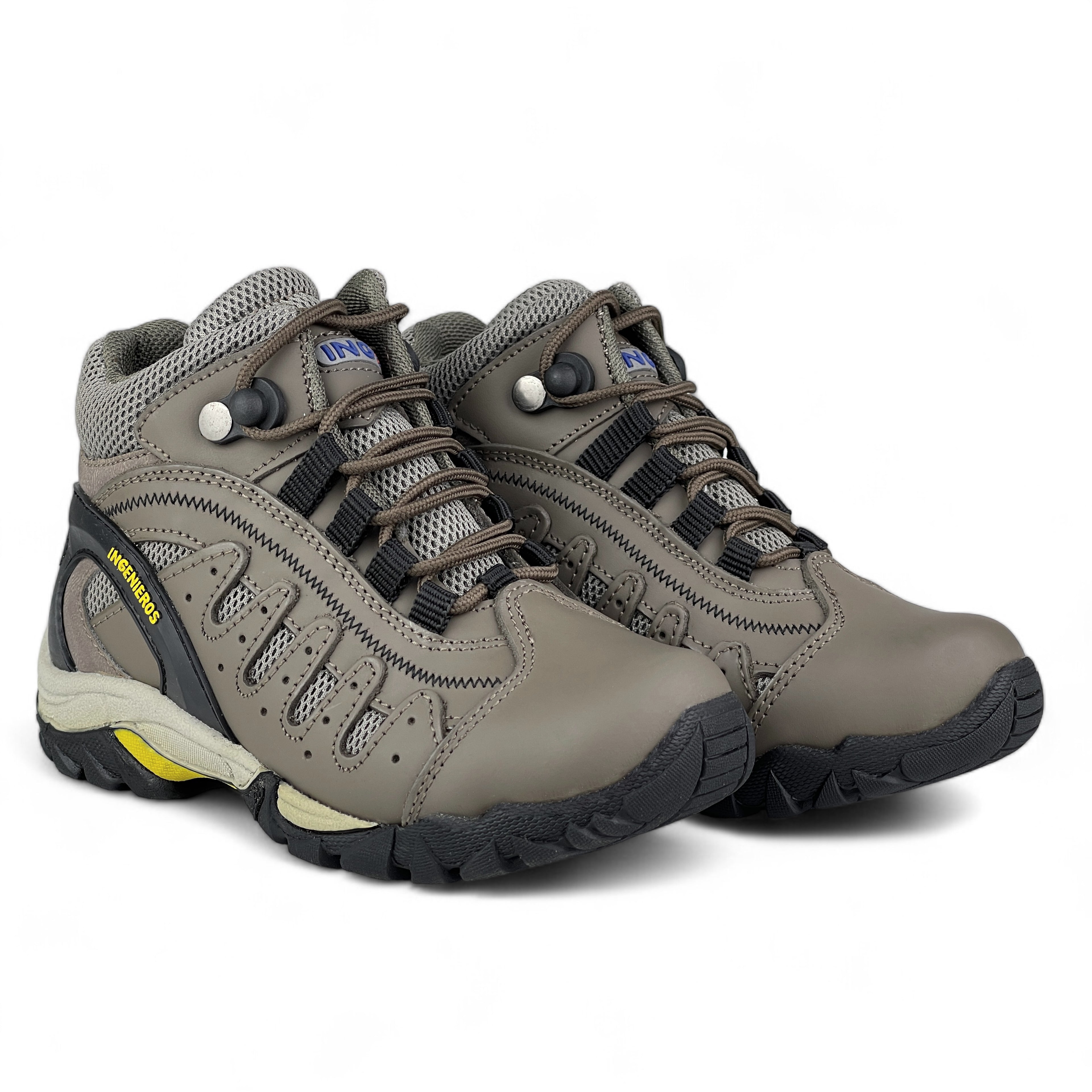 Zapatillas Urbanas de Cuero Niños Arian Negro Plomo