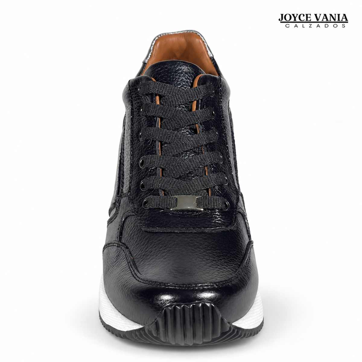 Zapatillas Urbanas Mujer de Cuero Lyra Negro