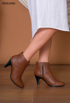 Botines Mujer de Cuero Merly Tostado