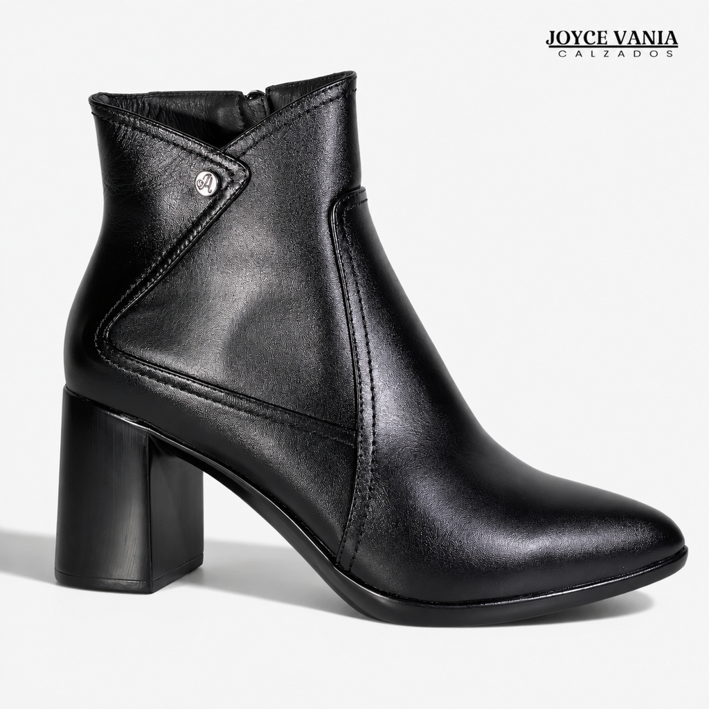 Botines Mujer de Cuero Irene negro