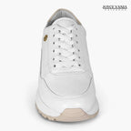 Zapatillas Urbanas de Cuero Mujer Laura blanco/nude