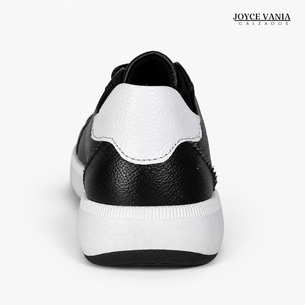 Zapatillas Urbanas de Cuero Mujer Mabel negro