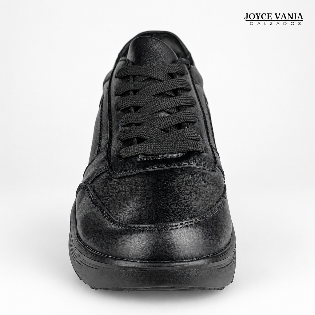 Zapatillas Urbanas Mujer de Cuero Ibeth Negro