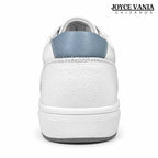 Zapatillas Urbanas Mujer de Cuero Noelia Blanco Celeste