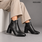 Botines Mujer de Cuero Irene negro