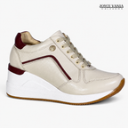 Zapatillas Urbanas de Cuero Mujer Alba beige