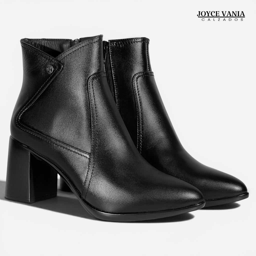 Botines Mujer de Cuero Irene negro