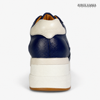Zapatillas Urbanas de Cuero Mujer Conny azul marino
