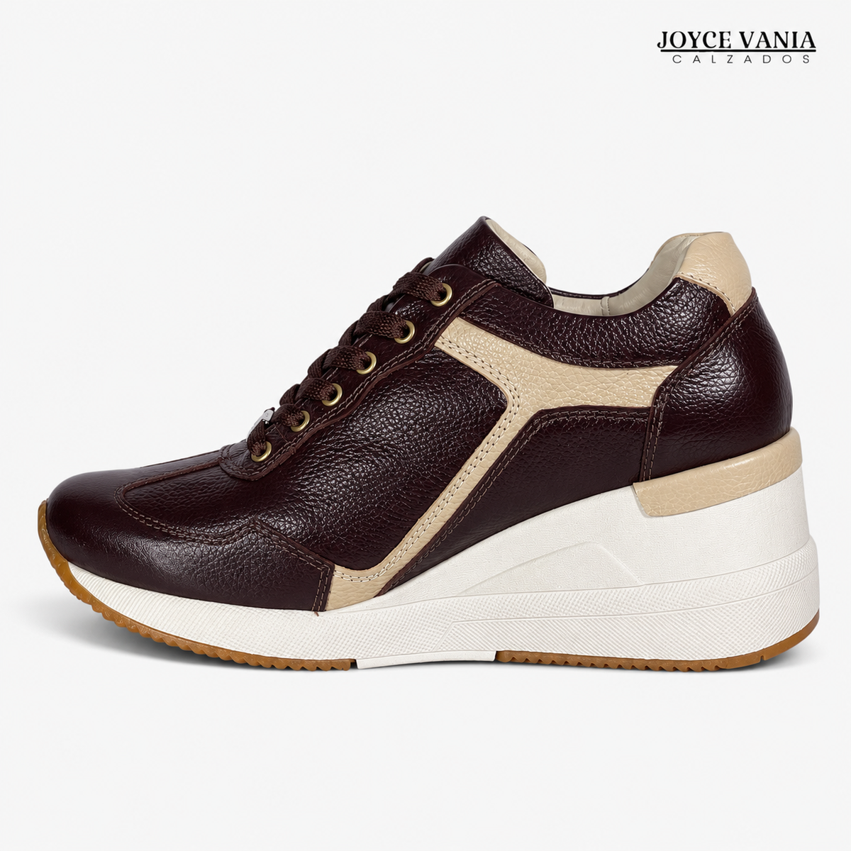 Zapatillas Urbanas de Cuero Mujer Siena marrón
